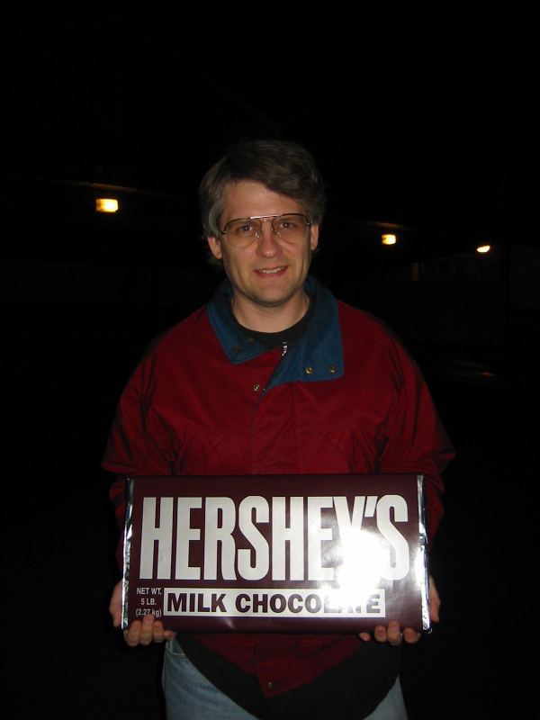 Nothing appeals to Charlie like a big bar of chocolate.