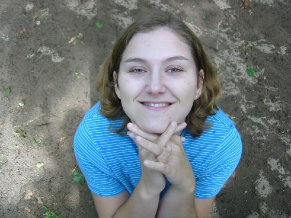 Melissa posing at Indiana Dunes.