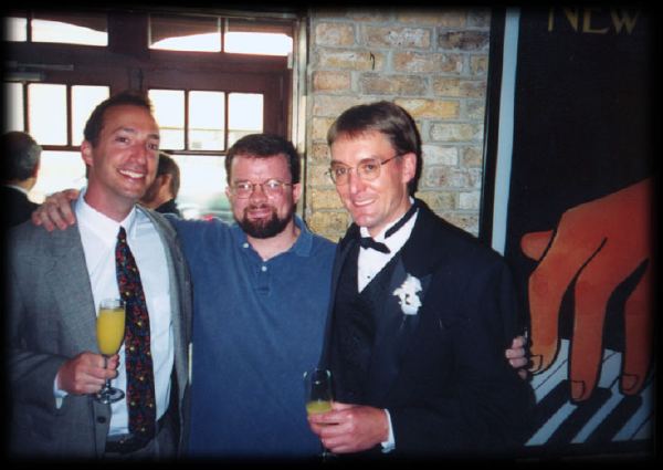 Jay, me, and Tom at Tom's wedding.