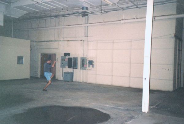 Sneaky Dan exploring the mall.