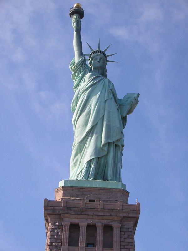 The Statue of Liberty.