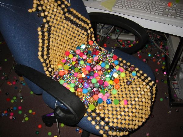 ....dropped on a chair...