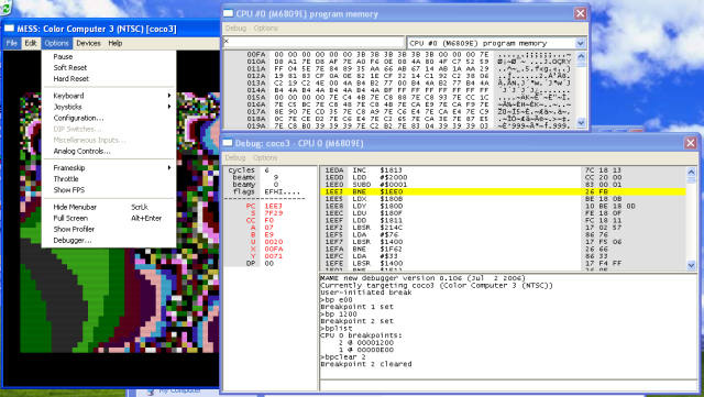 MESS debugger